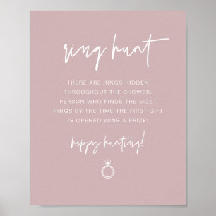 MARLO Dusty Rose Boho Ring Jakt Bröllopsfest Spel Poster