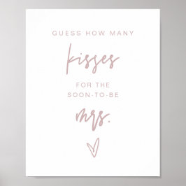MARLO Dusty Rose Hur många kyssar Bröllopsspel  Poster