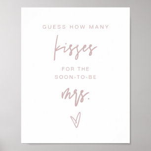 MARLO Dusty Rose Hur Många Kyssar Bröllopsspel Poster