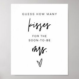 MARLO fetstilt hur många Kisses Möhippa-spel Poster