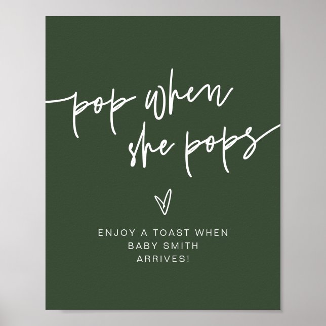 MARLO Forest Grönt Boho Pop när hon signerar Poster (Framsidan)