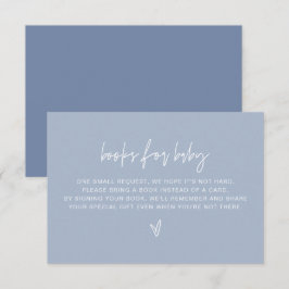 MARLO Modern Boho Dusty Blue Bokar för Baby Card Inbjudningar