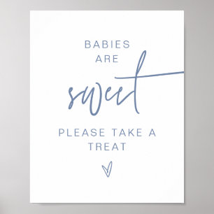 MARLO Modern Boho Dusty Blue Spädbarn är ett svalt Poster