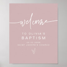 MARLO Modern Boho Dusty Ro Baptism Välkommen
