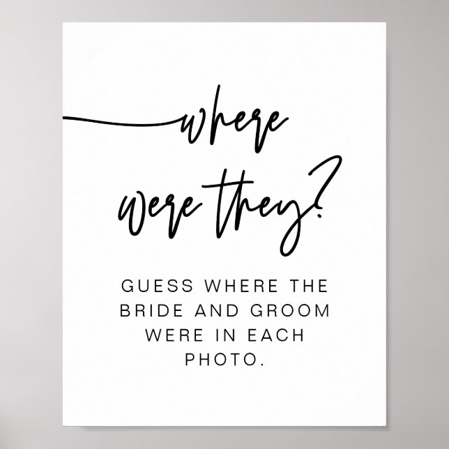 MARLO Modern Bold Var Var De Var Tecken Poster (Framsidan)