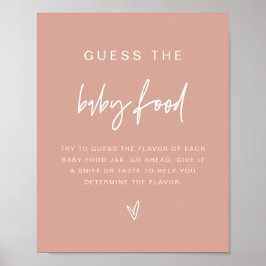 MARLO  Rosa Boho gissar Baby Food Game Poster