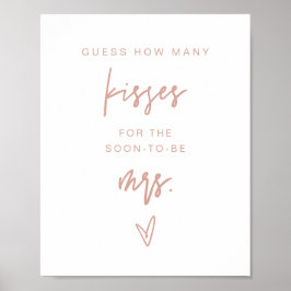 MARLO Rosabruden Hur Många Kyssar Bröllopsspel Poster