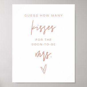 MARLO Rosabruden Hur Många Kyssar Bröllopsspel Poster
