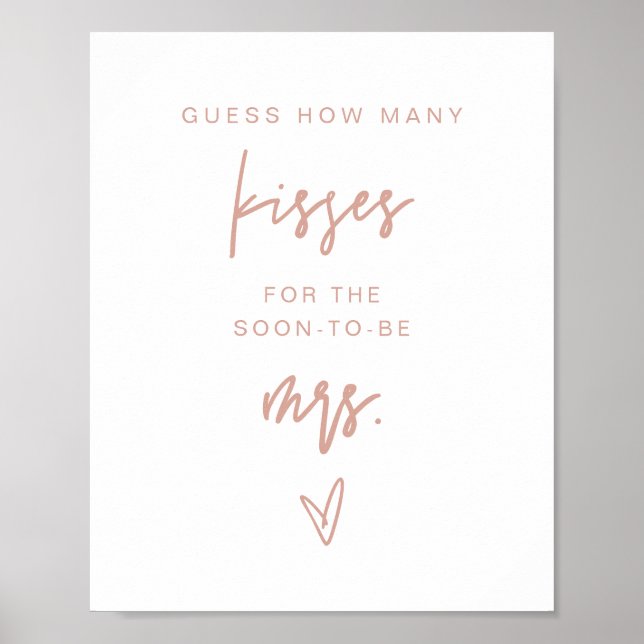 MARLO Rosabruden Hur Många Kyssar Bröllopsspel Poster (Framsidan)