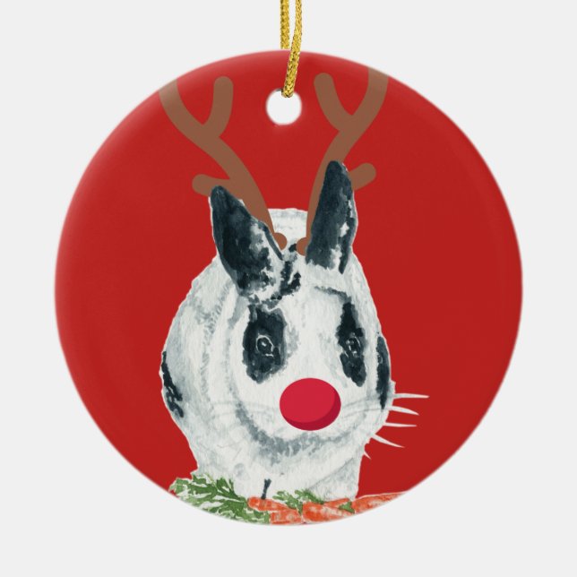 Marlon Bundo julRudolph prydnad Julgransprydnad Keramik (Framsidan)