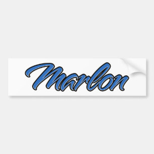 Marlon Namn blue Aufkleber Sticker Autoaufkleber Bildekal