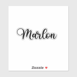 Marlon Namn - Handskriven kalligrafi Klistermärken
