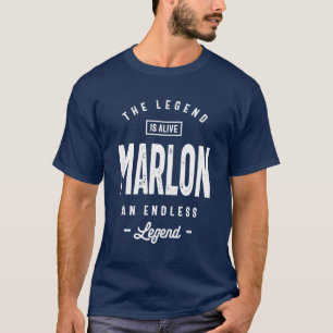 Marlon Personlig Namn Birthday Gift T Shirt