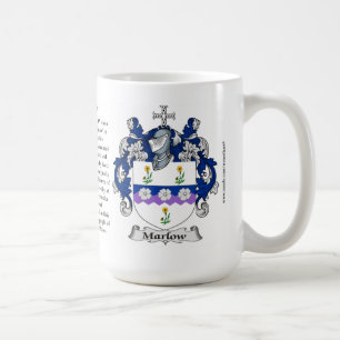 Marlow, ursprung, det menande och vapenskölden kaffemugg