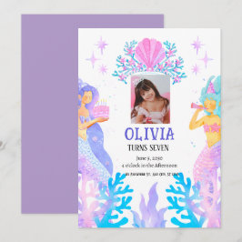 Marmaid-födelsedag Inbjudningar