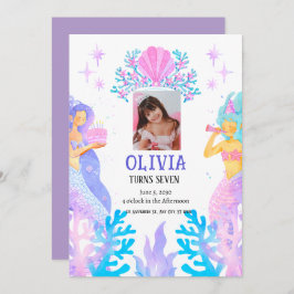 Marmaid-födelsedag Inbjudningar