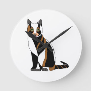 Marmalade Cat Rund Klocka