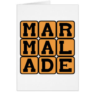 Marmalade, fruktkonserverad hälsningskort