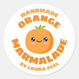 Marmalade handgjord Orange Runt Klistermärke
