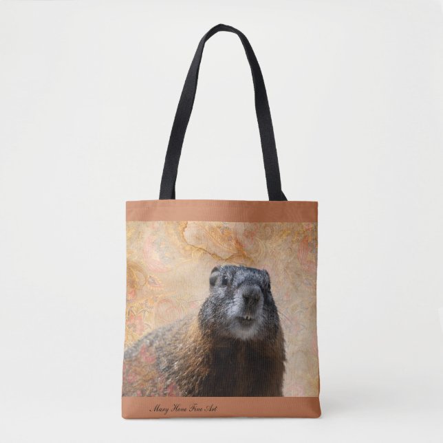 Marmalade Marmot Tote Bag Tygkasse (Framsida)