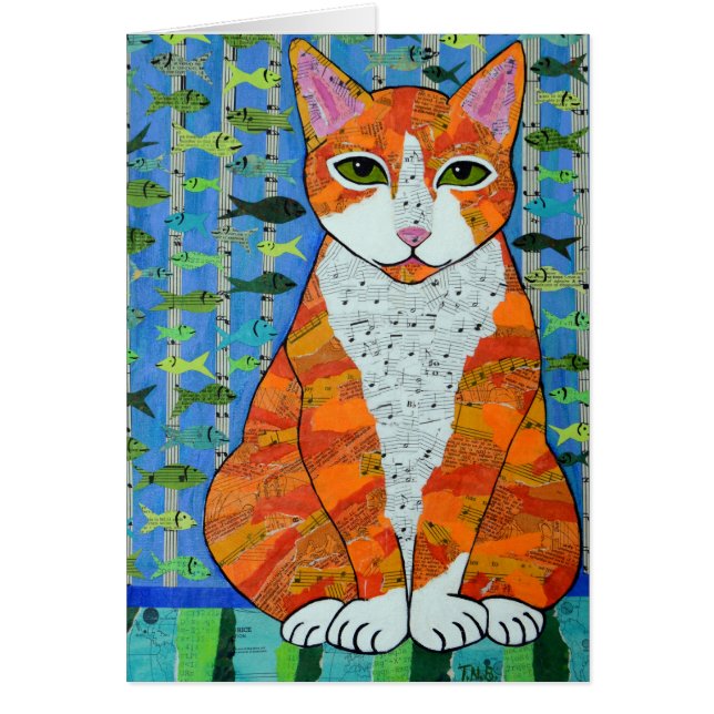 Marmaladekatt Hälsningskort (Framsidan)