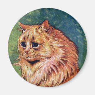 Marmaladekatt med blåttögon magnet