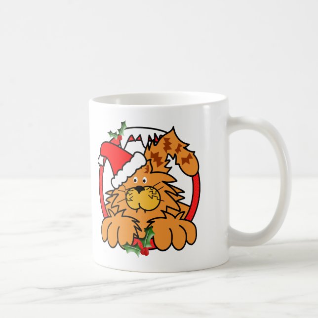 Marmaladekatt på jul kaffemugg (Höger)