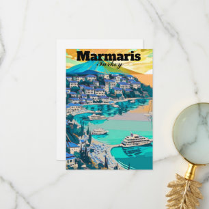 Marmaris Reseminnesträtt Konst, Marmaris Turkiet P Tack Kort