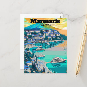 Marmaris Reseminskrycktkonst, Marmaris Turkiet Skr Helg Vykort