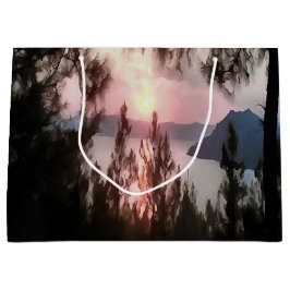 Marmaris Sunset Framad av Handflatan Träd Landskap