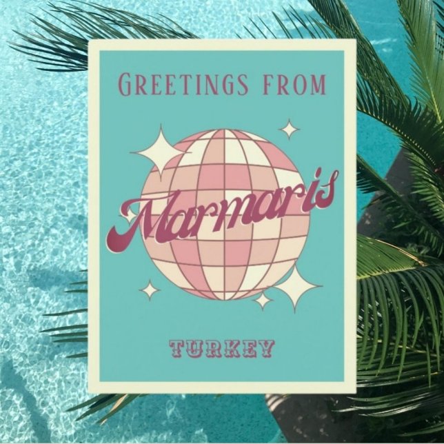 Marmaris Turkey Retro Vintage vykort (Skapare uppladdad)