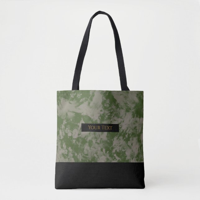 Marmergrön | Chic semestertotebag Tygkasse (Framsida)