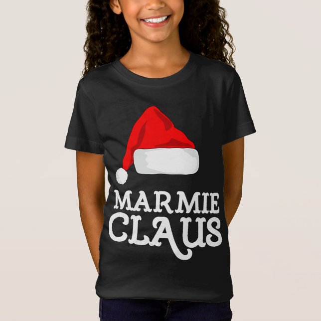 Marmie Claus jul Hat Family Pj Group Matchin T Shirt (Framsida)
