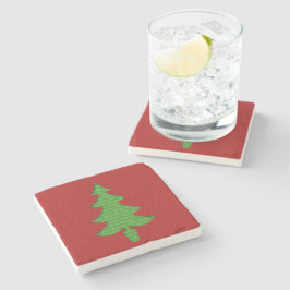 Mármol Stone Coaster - Arbol de Navidad Stenunderlägg