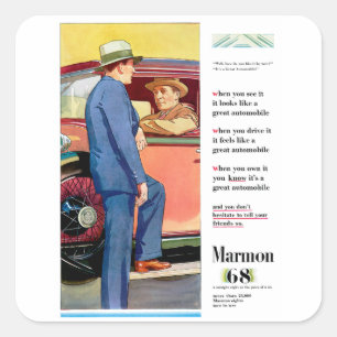 Marmon 68 fyrkantigt klistermärke