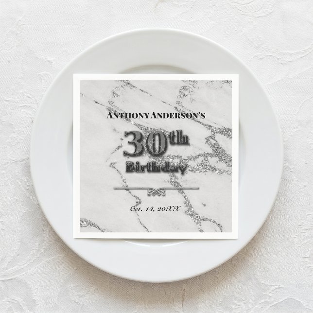 Marmor 30-årsfest pappersservett (Skapare uppladdad)