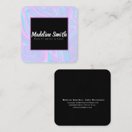 Marmor Abstrakt Färgrik Makeup Artist Salong Fyrkantigt Visitkort