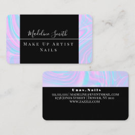 Marmor Abstrakt Färgrik Makeup Artist Salong  Visitkort