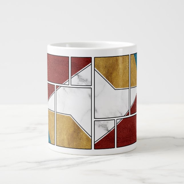Marmor abstrakt koppdesign jumbo mugg (Framsidan)