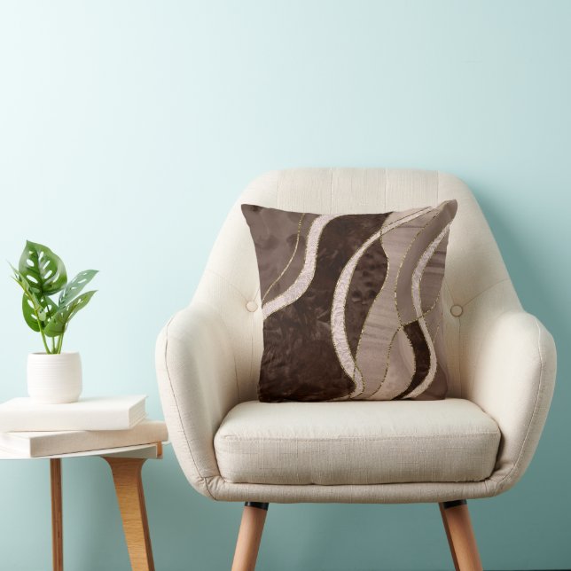 Marmor Agat Guld Glam 5 Kudde (Stol)