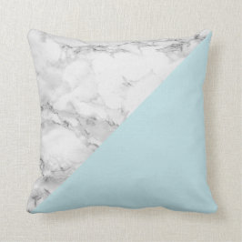Marmor Blå fyllning Kudde