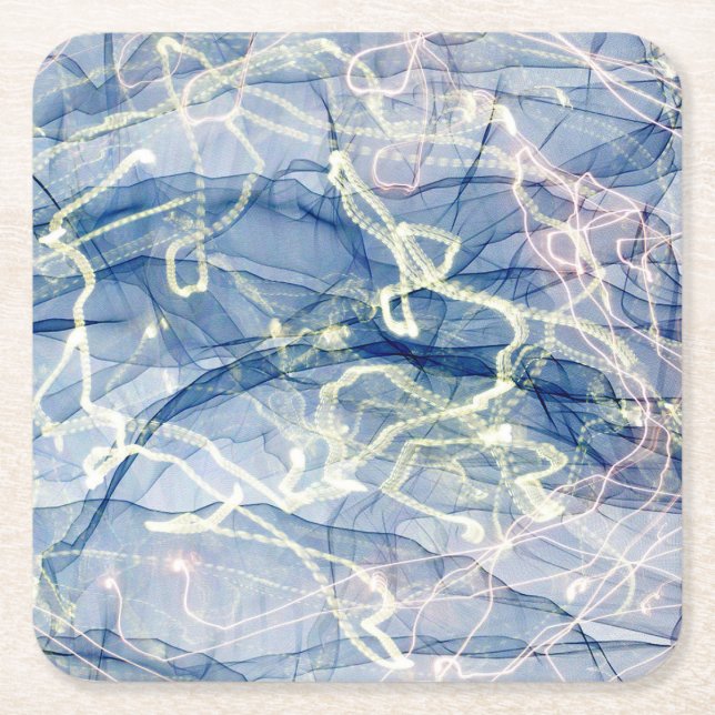 Marmor Digital Modern Abstrakt Konst Underlägg Papper Kvadrat (Framsidan)
