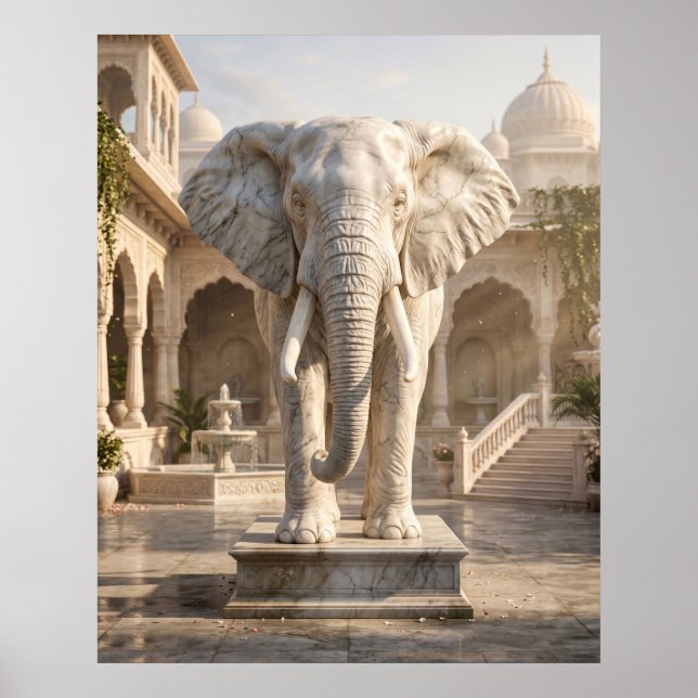 Marmor Elefant Palats Sol Poster (Framsidan)
