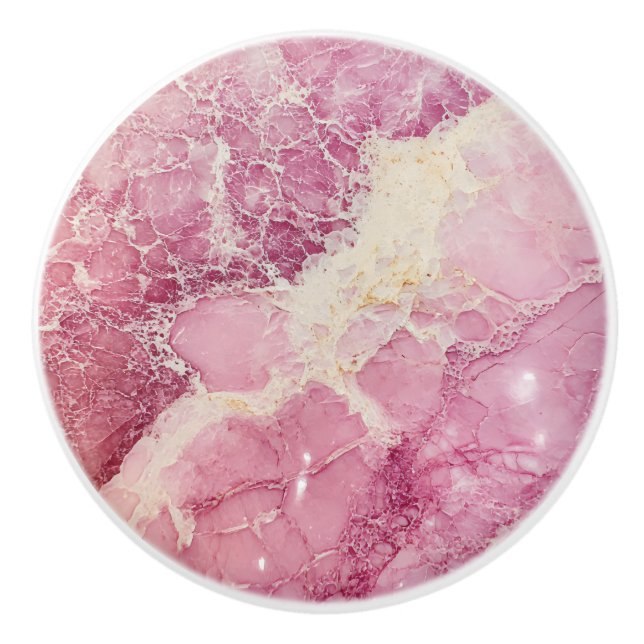 Marmor Färg Rosa Mönster Knopp (Framsidan)