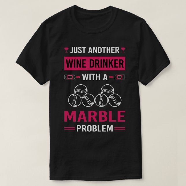 Marmor för drinkermärken för vin t shirt (Design framsida)