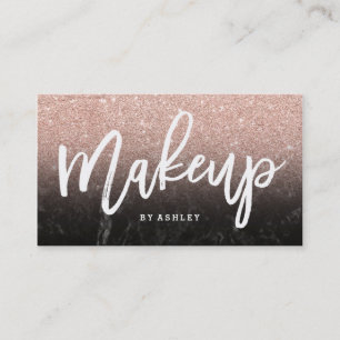 Marmor för svart för glitter för Makeuptypograf Visitkort