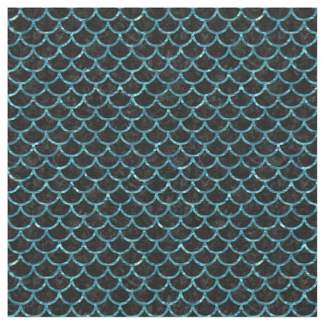 MARMOR FÖR SVART SCALES1 & BLÅTT-GRÖNT VATTEN TYG (Närbild)