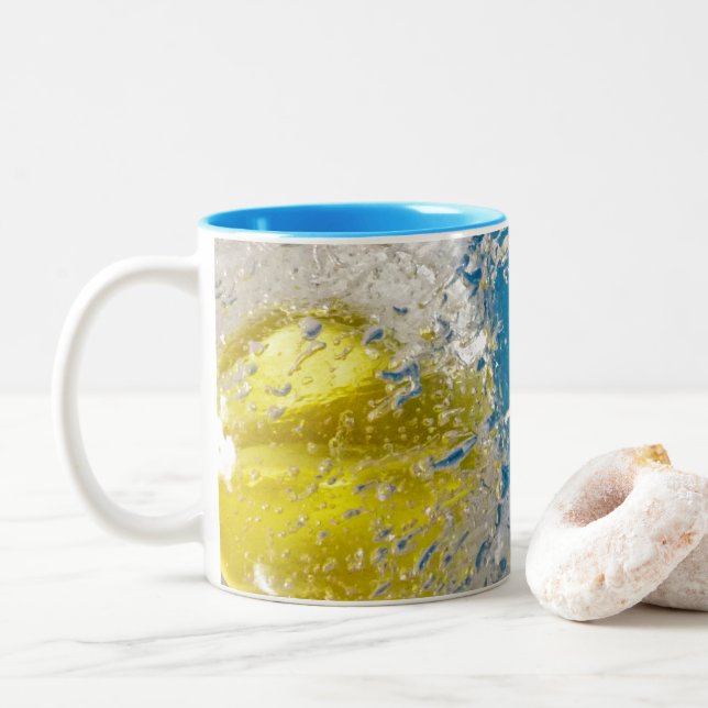 Marmor, frysta Två-Tonad mugg (Med munk)