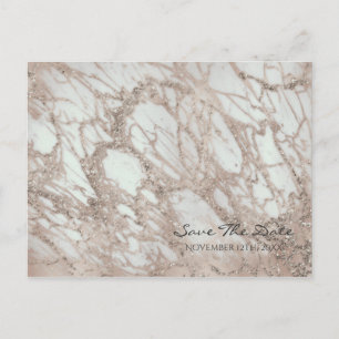 Marmor Glamour Rosa Rosa Guld Silver Spara Datum Meddelande Vykort