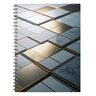 Marmor Gold Fliesen Luxus Geometrie Anteckningsbok